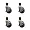 Service Caster 3.5'' Soft Rubber Swivel 1-7/8'' Expanding Stem Caster Set with Brake, 4PK SCC-EX20S3514-SRS-TLB-178-4 - alternate 1